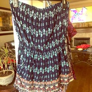 Patterned Romper with Pockets